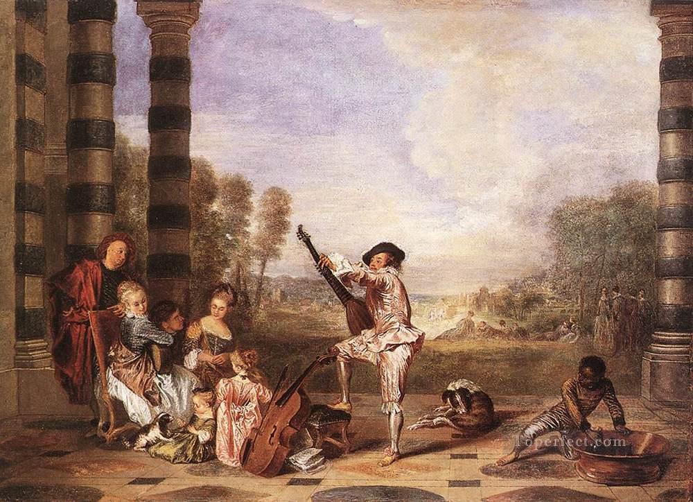 Les Charmes de la Vie The Music Party Jean Antoine Watteau Oil Paintings